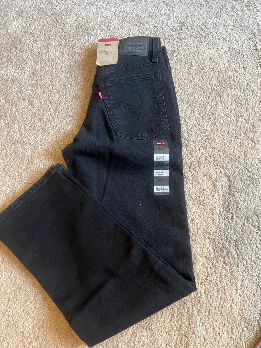 🔥 Levi's Wedgie Straight Stretch Jeans new 26x28